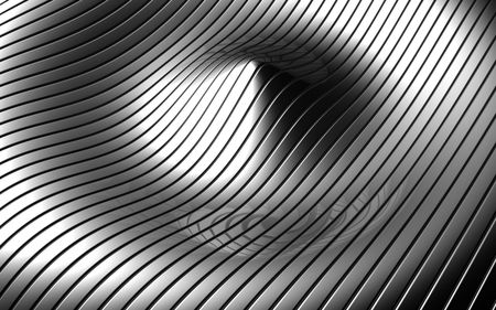 Abstract aluminum ripple pattern background 3d illustrationの写真素材
