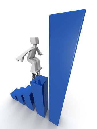 Financial growth and performance concept 3d illustrationの写真素材