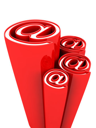 Email alias concept symbol decorative design element 3d illustrationの写真素材