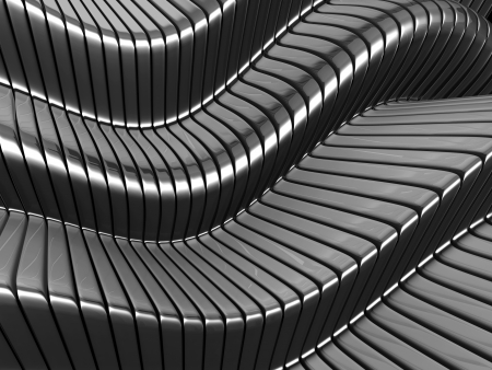 Silver metal stripe abstract 3d backgroundの写真素材
