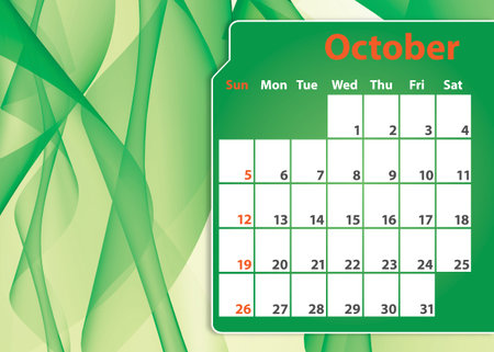 Colorful abstract background 12 month 2014 Calendarの写真素材