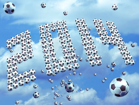 Group of soccer form the year 2014の写真素材