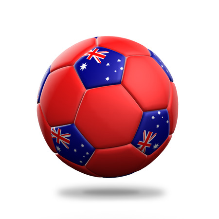 Australia soccer ball isolated white backgroundの写真素材