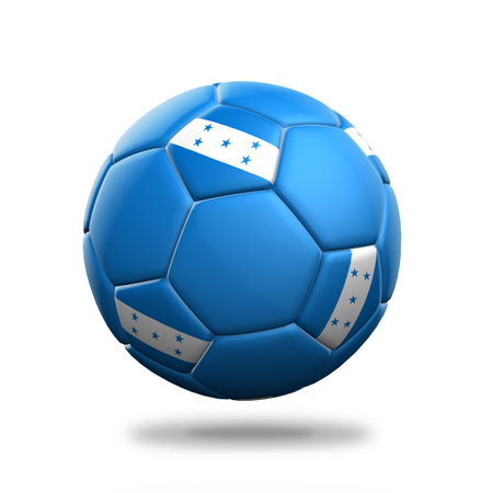 Honduras soccer ball isolated white backgroundの写真素材