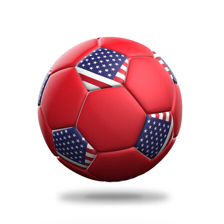 United States soccer ball isolated white backgroundの写真素材
