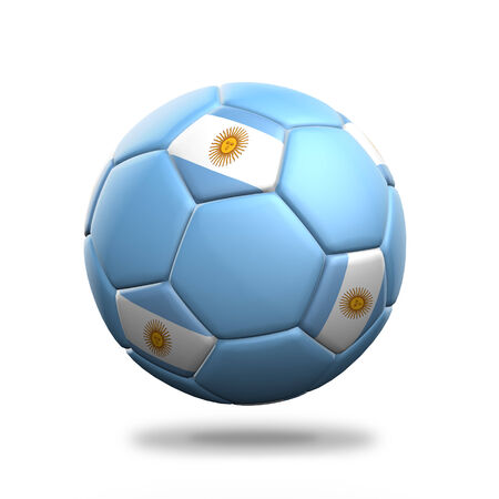 Argentina soccer ball isolated white backgroundの写真素材