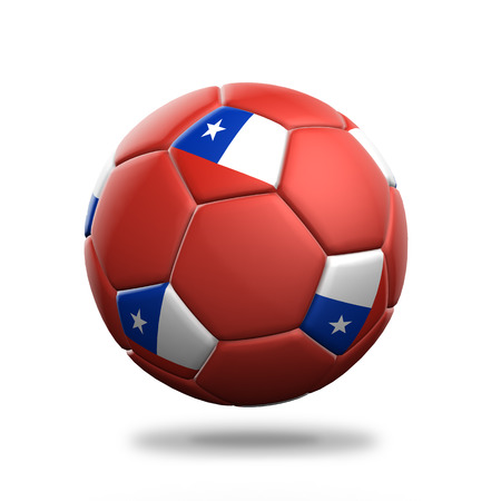 Chile soccer ball isolated white backgroundの写真素材