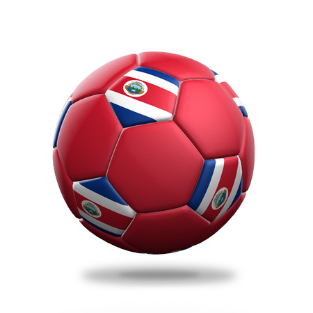 Costa Rica soccer ball isolated white backgroundの写真素材
