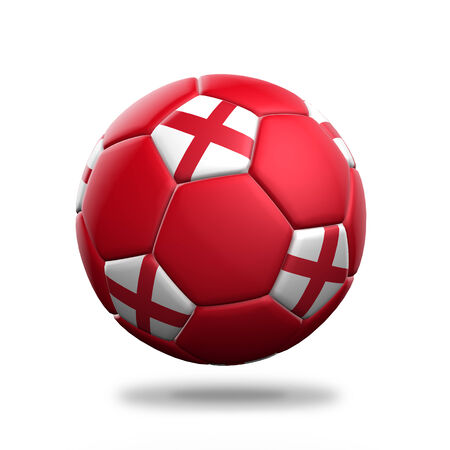 England soccer ball isolated white backgroundの写真素材