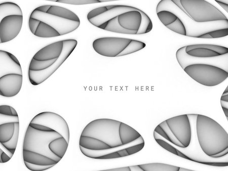 Artistic abstract shape background with copy space 3d illustrationの写真素材