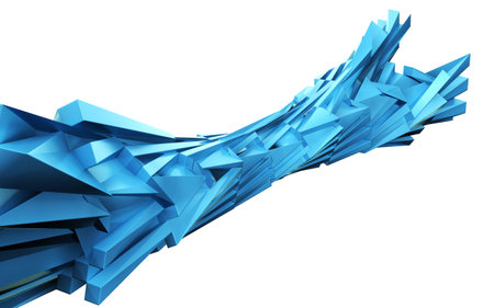 Abstract dynamic block design element isolated 3d illustrationの写真素材