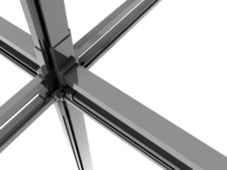 Silver metal dynamic block background 3d illustrationの写真素材