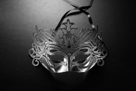 Elegance carnival mask on dark backgroudの写真素材