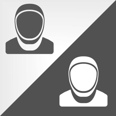 Astronaut Vector Avatar line Icon with editable strokeのイラスト素材