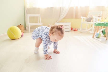 the little child creepsの写真素材