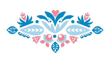 Beautiful flower line decoration vector logo icon