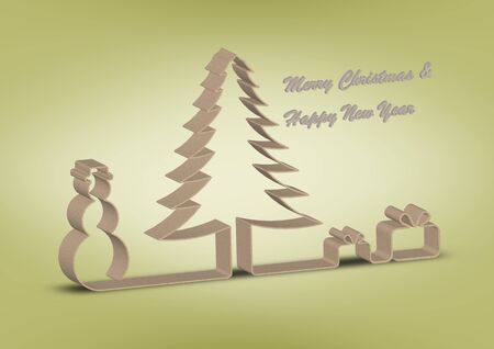 Christmas and New Year wishesの写真素材
