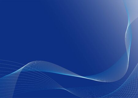 Vector blue background with wavesのイラスト素材