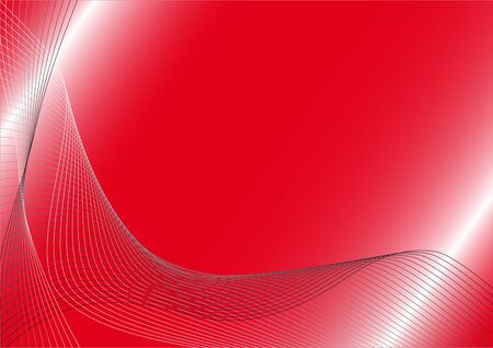 Vector red background with wavesのイラスト素材