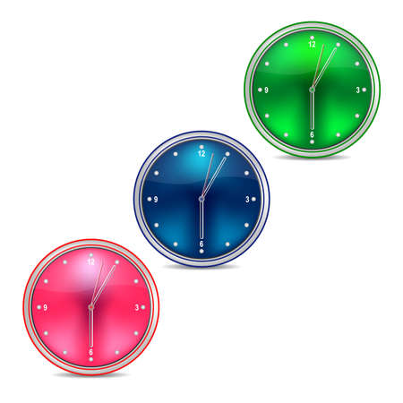Web clock on a white backgroundのイラスト素材