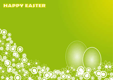 Easter card with floral motif のイラスト素材