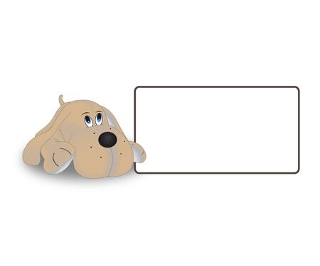 The dog tag on a white background のイラスト素材