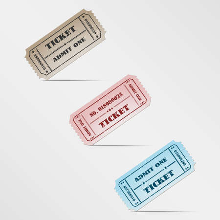 Colorful vintage ticket のイラスト素材
