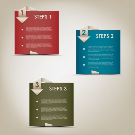Modern origami steps progress backgroundのイラスト素材