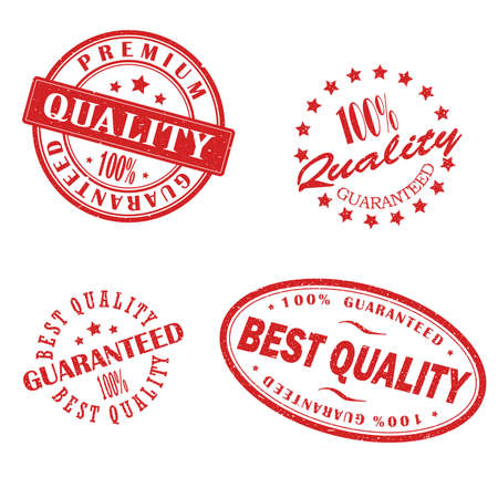 Retro vintage red stamps vector のイラスト素材