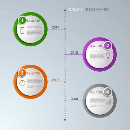 Timeline info graphic round template vector eps 10のイラスト素材