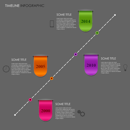 Time line info graphic ribbon template のイラスト素材