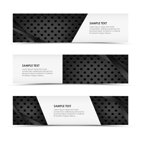 Abstract metal dynamic horizontal bannersのイラスト素材