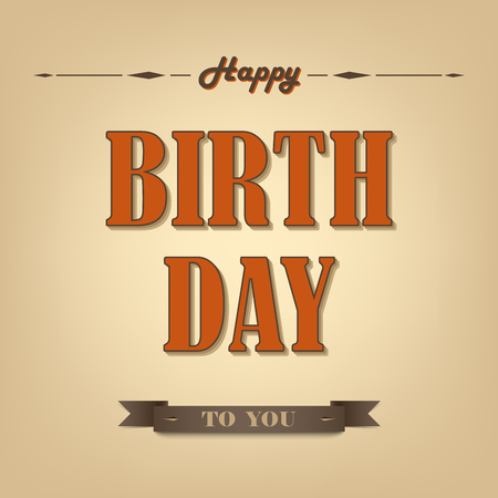Happy birthday retro poster background vector eps 10のイラスト素材