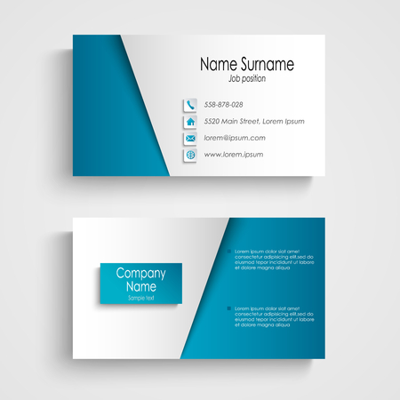Modern light blue business card template vector eps 10 Modern light blue business card template vector eps 10