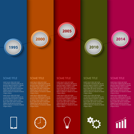 Time line info graphic striped modern template vector eps 10のイラスト素材