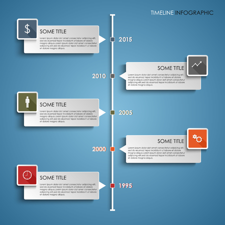 Time line info graphic colored element template vector eps 10のイラスト素材