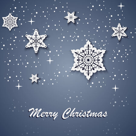 Christmas card with white stars on the background vector eps 10のイラスト素材