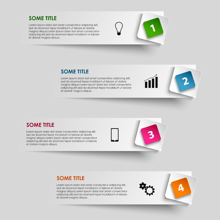 Info graphic striped with colored pointer vector eps 10のイラスト素材