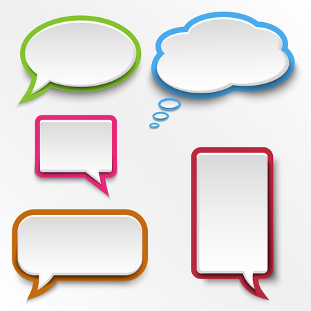 Colorful abstract speak bubbles template vector eps 10のイラスト素材