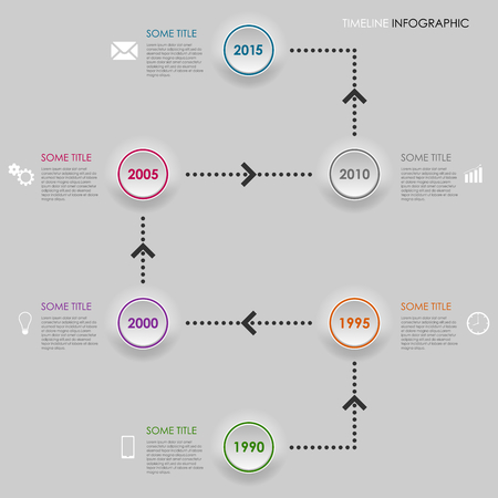 Time line info graphic round element template vector eps 10のイラスト素材