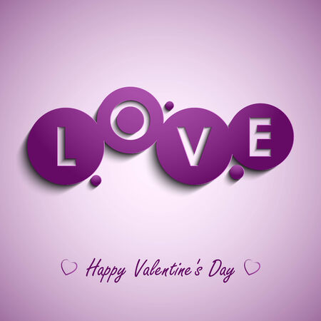 Valentines card with purple circles background vector eps 10のイラスト素材