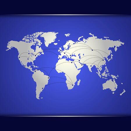 World map of blue networking vector eps 10のイラスト素材