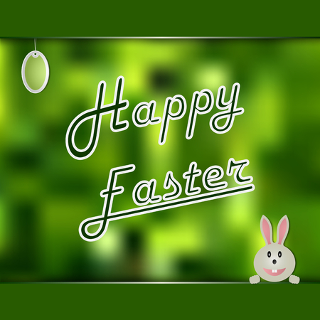 Easter card with green abstract background vector eps 10のイラスト素材