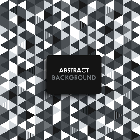 Abstract black and white background with a triangular pattern のイラスト素材