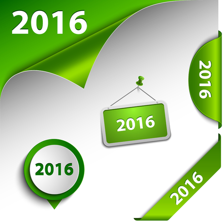 New Year green card web design elements vector のイラスト素材