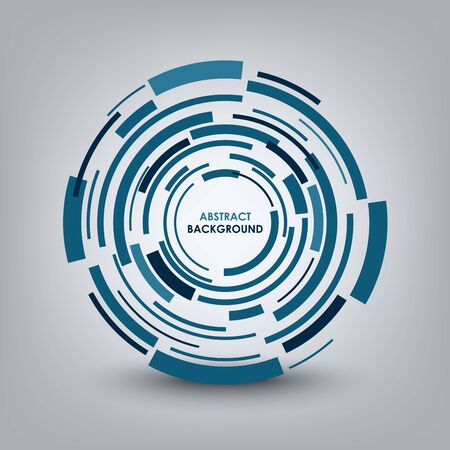 Abstract technical blue round background vectorのイラスト素材