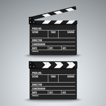 Open and closed film flap template vector eps 10のイラスト素材