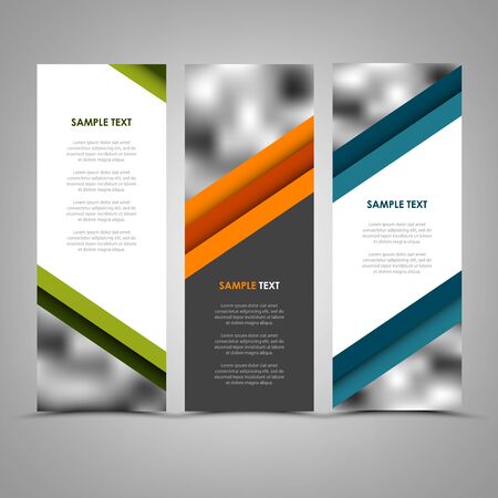 Collection abstract banners with color helical stripes template vector.のイラスト素材