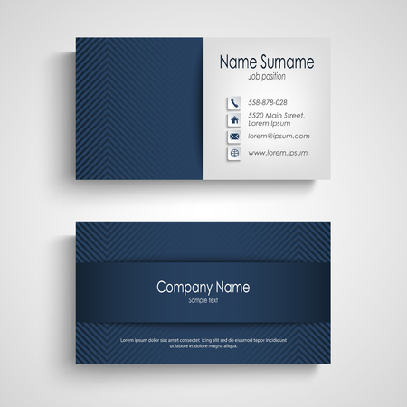 Business card with blue pattern design vectorのイラスト素材