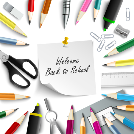 Back to school with aids on white background vector eps 10のイラスト素材